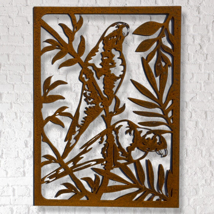 Metal 2 Parrots-1 Panel