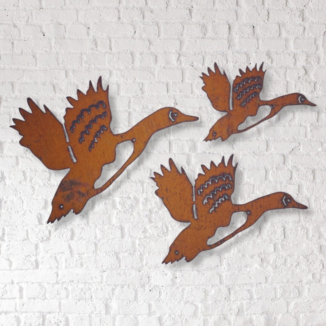 Metal 3 Flying Ducks