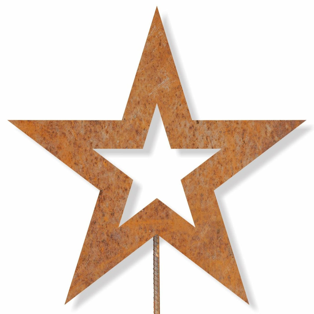 Metal Christmas Star - long rod