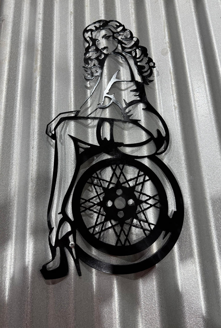 Girl on tire