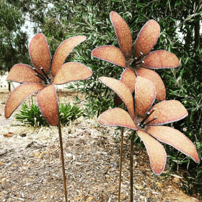 Dragonfly Australian Made Rusty Native Garden Art sculpture Stake 
